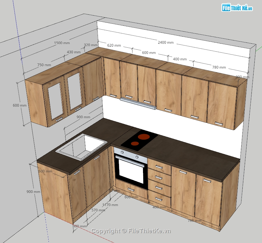 tủ bếp,sketchup tủ bếp,tủ,thư viện cửa các loại,thư viện tủ đồ